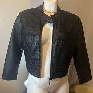 Doll house faux leather black Moto jacket